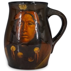 Rookwood Pottery Native American Portrait Mug