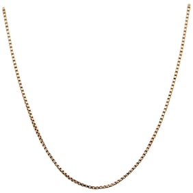 14k Gold Box Chain Necklace