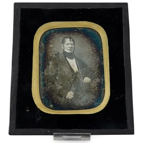 Antique Daguerreotype Portrait Of A Gentleman