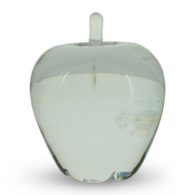 Steuben Crystal Apple Paperweight