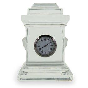 Rosenthal Versace 'Treasury' Crystal Desk Quartz Clock