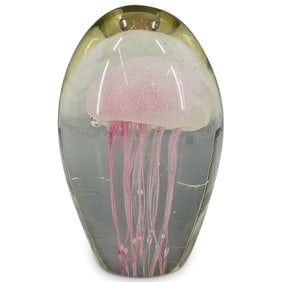 Large Jellyfish Crystal Paperweight