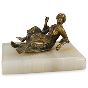 Austrian Bronze Erotic Lady Figurine