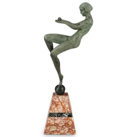 Art Deco Bronze Dancer Statue
