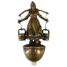 Antique Bronze Water Carrier Bell Push