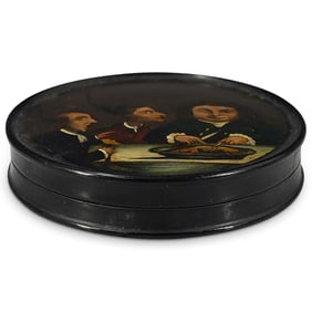 Antique Continental Lacquered Snuff Box