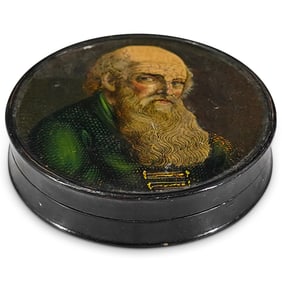 Antique German Lacquered Snuff Box