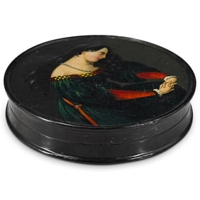 Antique German Lacquered Snuff Box