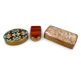 (3 Pc) Vintage French Snuff Boxes
