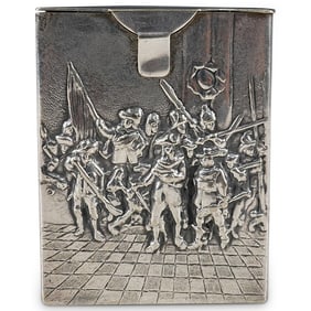 Vintage Silver Plated Repousse Cigarette Box