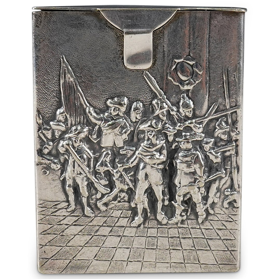 Vintage Silver Plated Repousse Cigarette Box (1 of 6)