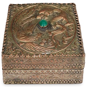 Vintage Chinese Dragon & Phoenix Copper Box