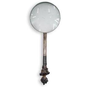 Art Nouveau Silver Figural Magnifying Glass