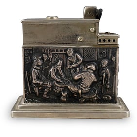 1940s Dutch 835 Silver Mylflam Desk Lighter