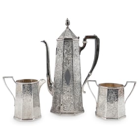 (3 Pc) Derby Silver Company Silver Plated Coffee Set