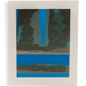 Latin American School "Paisaje - Serigraph" Color Field Serigraph