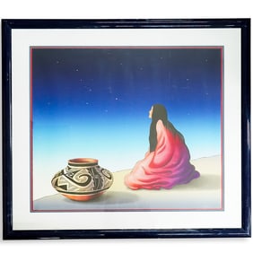 R.C. Gorman (Dine, 1931-2005) "Star Gazer" Lithograph