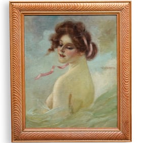 Wilhelm Hans Braun (Austrian, 1873-1938) Oil On Canvas Portrait Painting