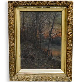 19th Cent. Oil On Canvas Landscape Painting