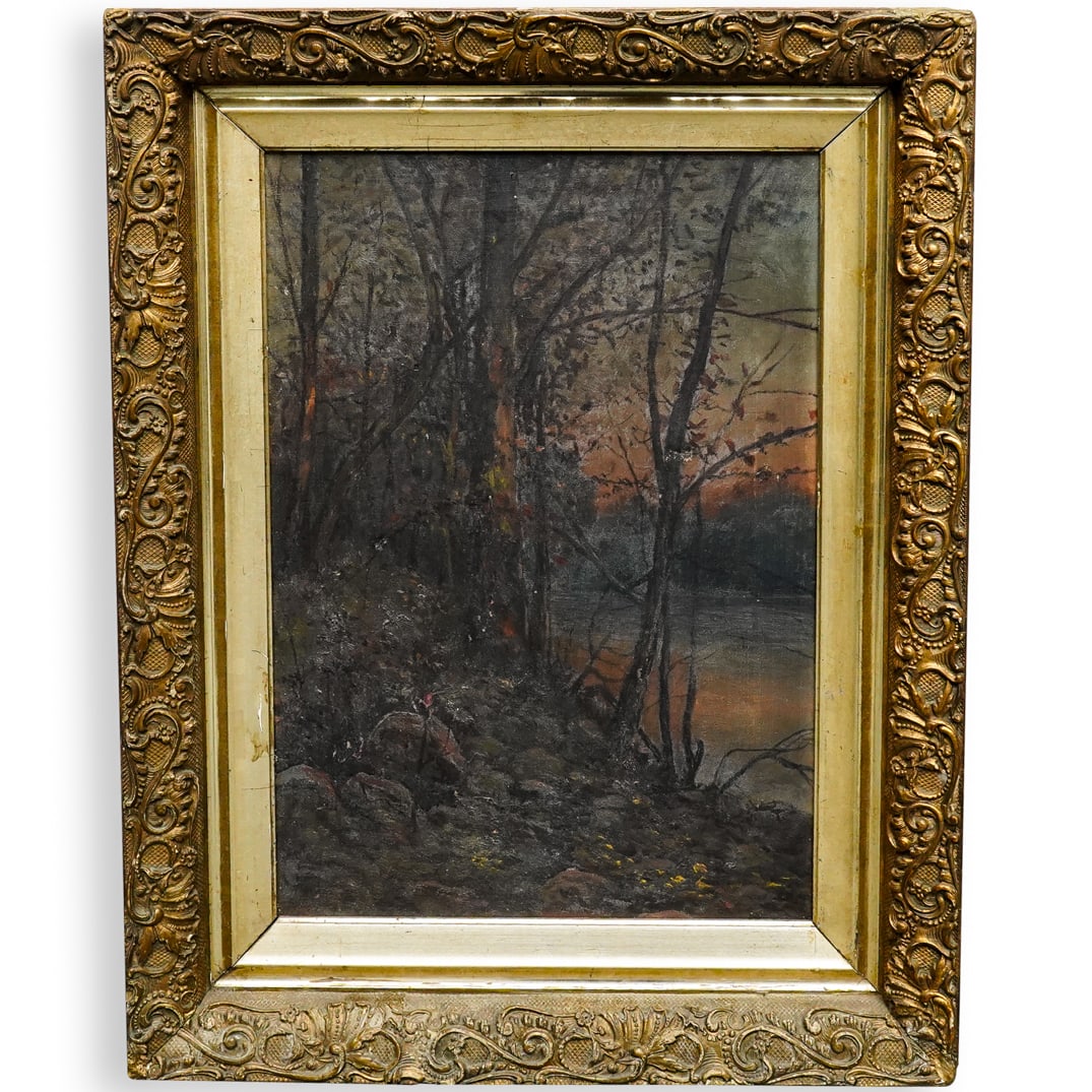 19th Cent. Oil On Canvas Landscape Painting (1 of 4)