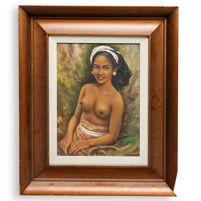 Signed "Jerkins" Oil On Canvas Portrait Painting