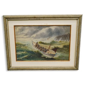 C. R. Gerrard Oil On Canvas Seascape Painting