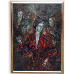 Reynold Arnould (French, 1919-1980) "Portrait De Marthe Arnould" Oil On Canvas Painting