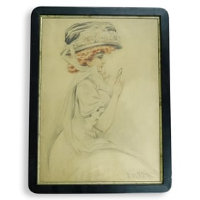 Maurice Milliere (French, 1871–1946) Portrait of Lillie Langtry Graphite On paper
