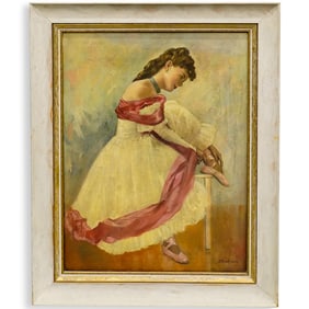 Stanley Kozakiewicz (XIX-XX) "Ballerina" Oil On Canvas