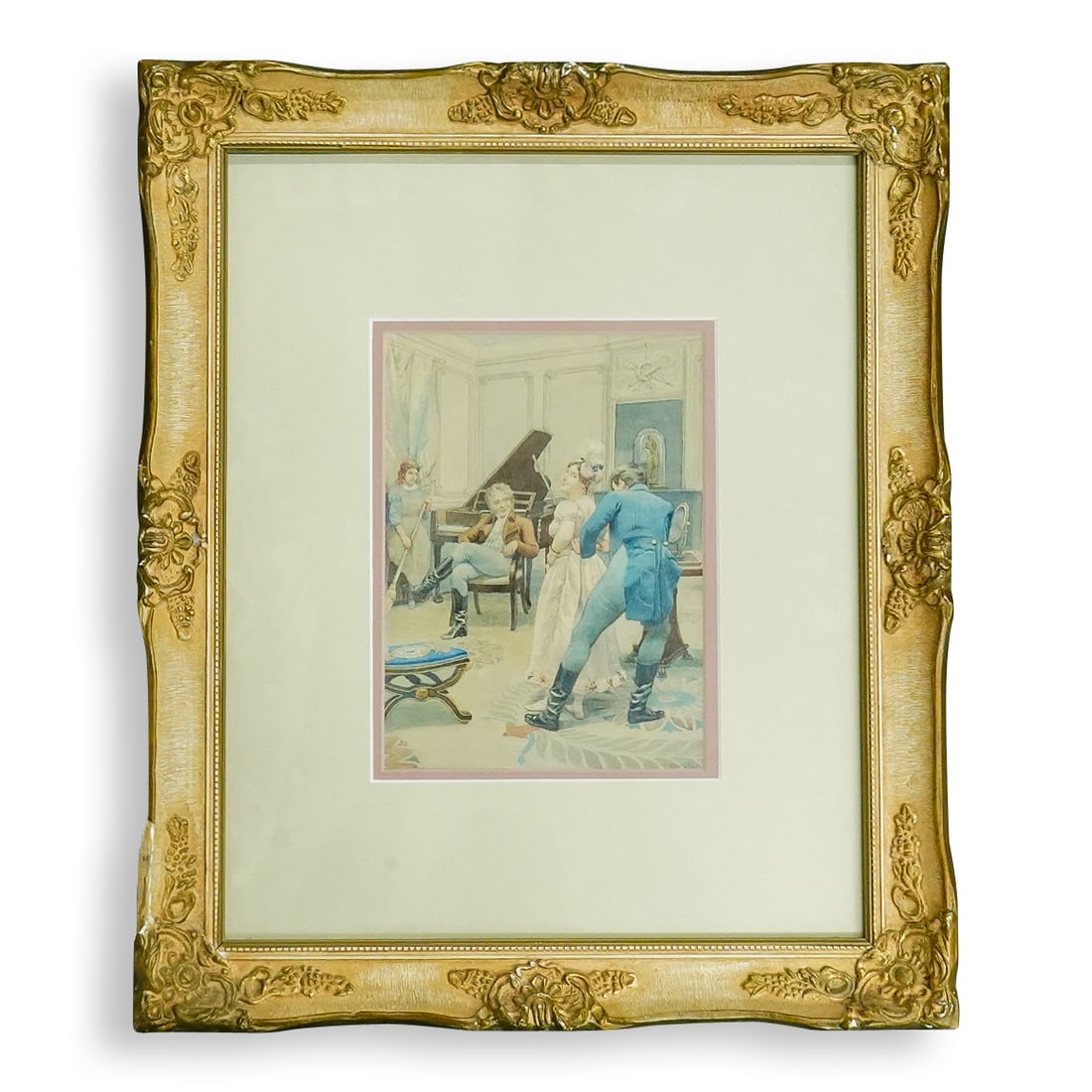 Oreste Cortazzo (Italian, 1836-1910) Watercolor Painting (1 of 6)