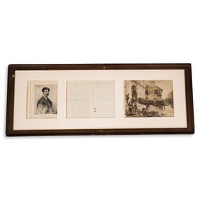 Alphonse De Neuville (French, 1836-1885) Signed Letter