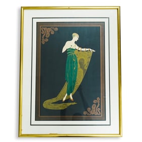 Erte (Romain de Tirtoff, 1892-1990) "Emerald Night" Offset Lithograph