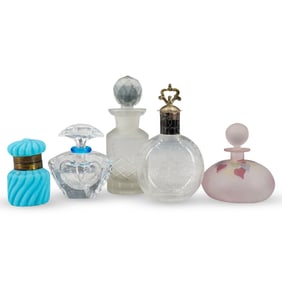 (5 Pc) Vintage Glass Perfume Bottles