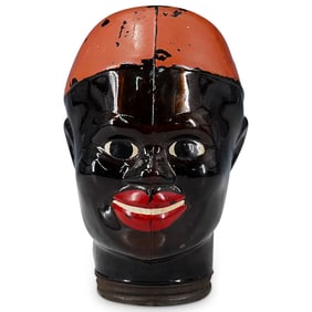 Black Americana Sambo Glass Candy Container
