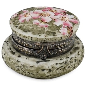 Victorian Kelva Opaline Glass Dresser Jewelry Box