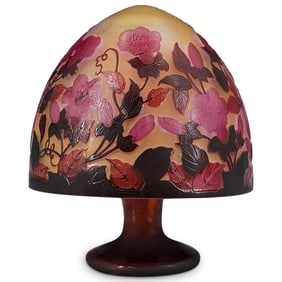 After Emile Galle Cameo Glass Vase and Shade