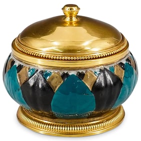 Vintage French Porcelain Inkwell