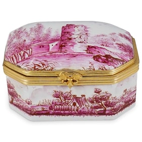 Antique Sevres Porcelain Trinket Jewelry Box
