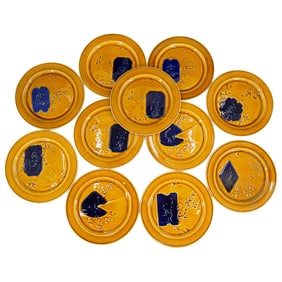 (11 Pc) Massier Orientalist Ceramic Plates