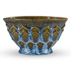Vintage Fulper Pottery Fan Form Vase