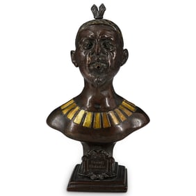German Patinated Spelter Cigar Lighter