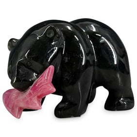 Lyle Sopel Style Carved Jade Bear