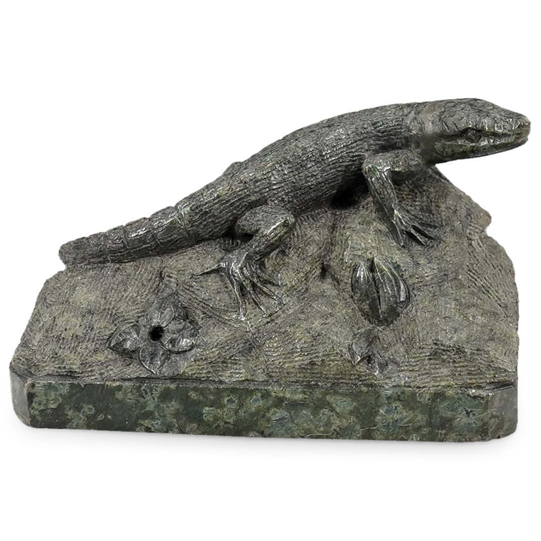Antique Carved Hardstone Monitor Lizard (1 of 5)
