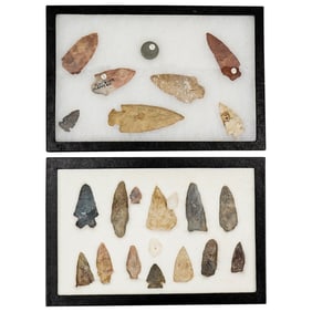 (22 Pc) Native American Spear Tips Collection