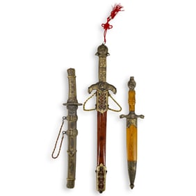 (3 Pc) Chinese Stainless Steel Daggers