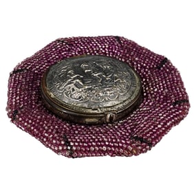 Victorian Purple Beaded Cloche Purse