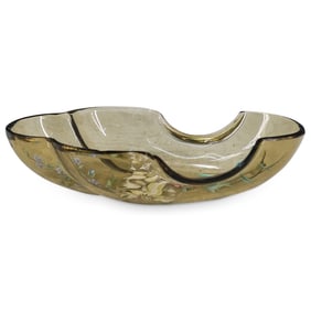 Antique Enameled Glass Spoon Rest