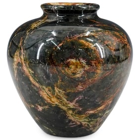 Jade Stone Bulbous Vase