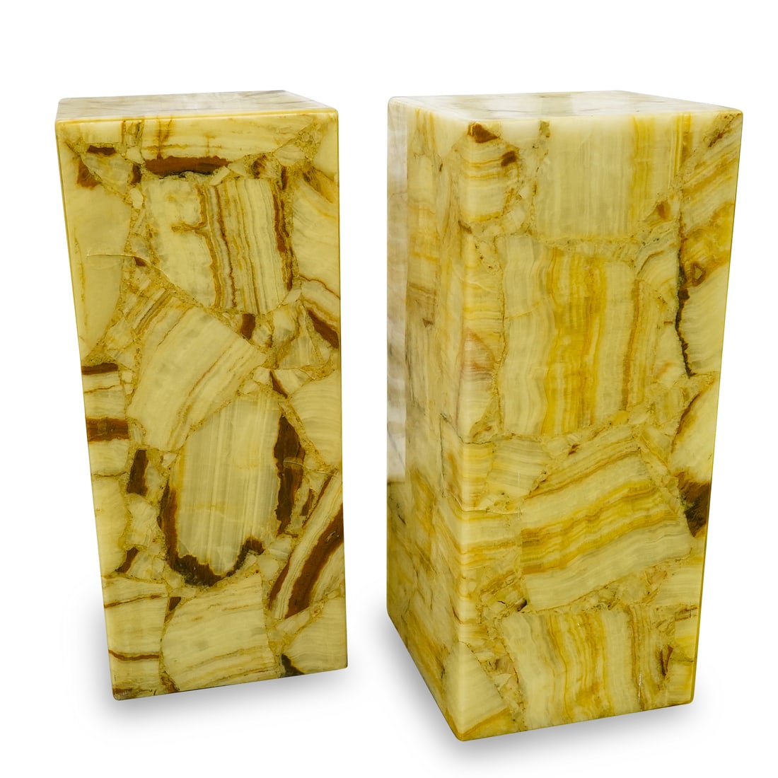 Pair Of Onyx Prism Pedestal Lamps (1 of 7)