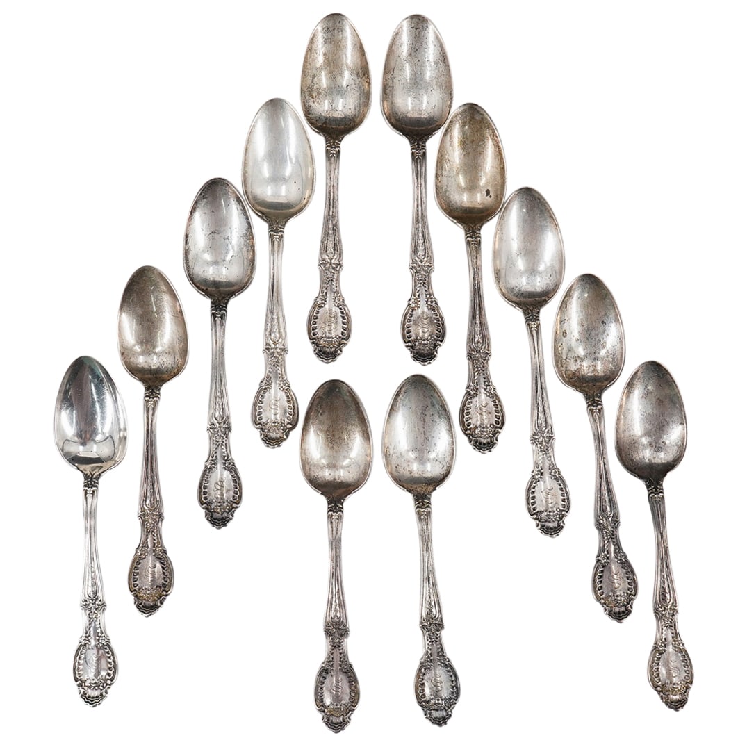 (12 Pc) Tiffany & Co. Sterling Silver Richelieu Spoons (1 of 7)